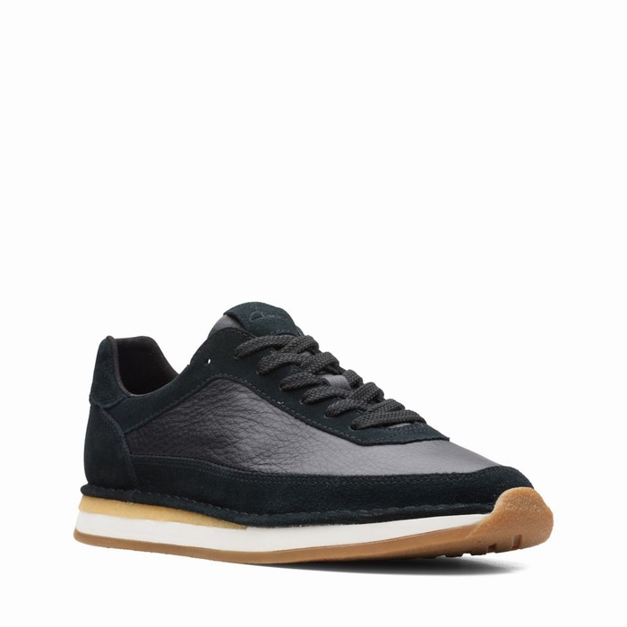 Baskets Clarks Craft Run Dentelle Homme Noir | FFMD9B1L