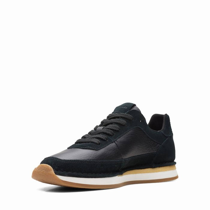 Baskets Clarks Craft Run Dentelle Homme Noir | FFMD9B1L