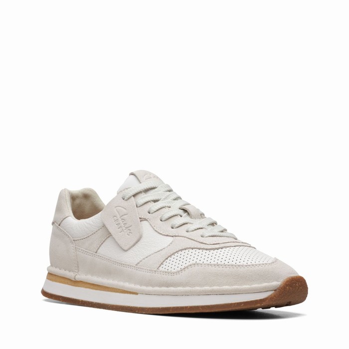 Baskets Clarks Craft Run Tor Homme Blanche | WK92QBL7