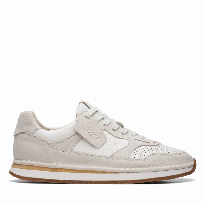 Baskets Clarks Craft Run Tor Homme Blanche | WK92QBL7