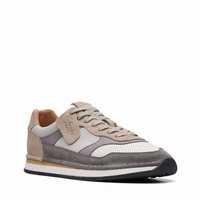 Baskets Clarks Craft Run Tor Homme Grise | SQZ7OULB