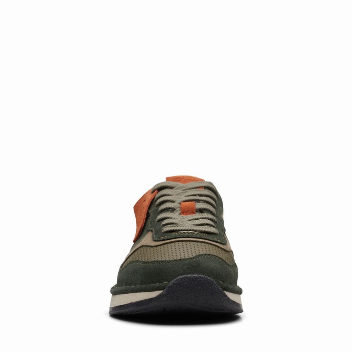 Baskets Clarks Craft Run Tor Homme Vert Olive | GTPR5OBF