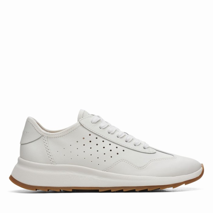 Baskets Clarks Dash Lite Dentelle Femme Blanche | 0LNGZBT8