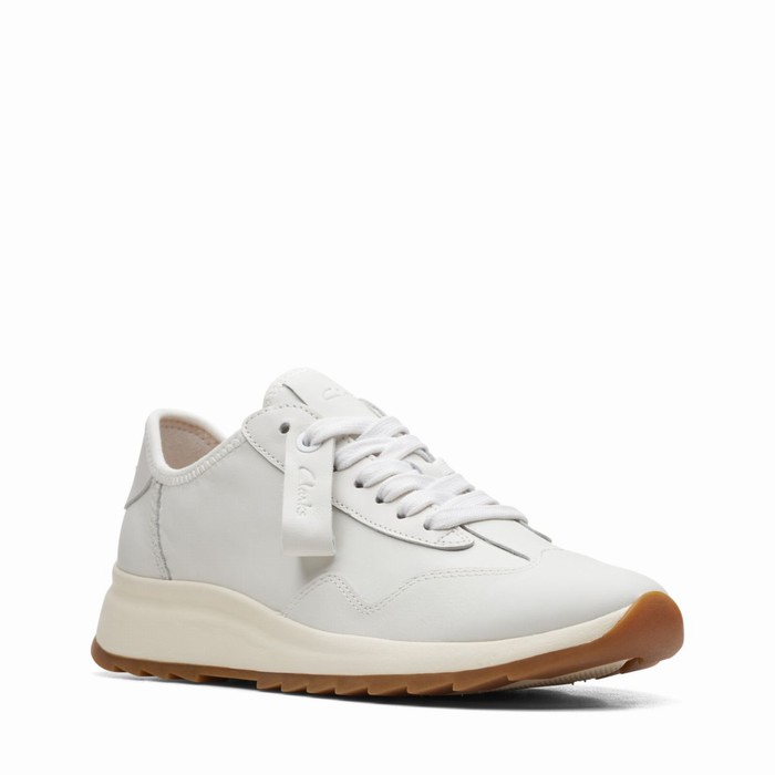 Baskets Clarks Dash Lite Lo Femme Blanche | DETI6VKC