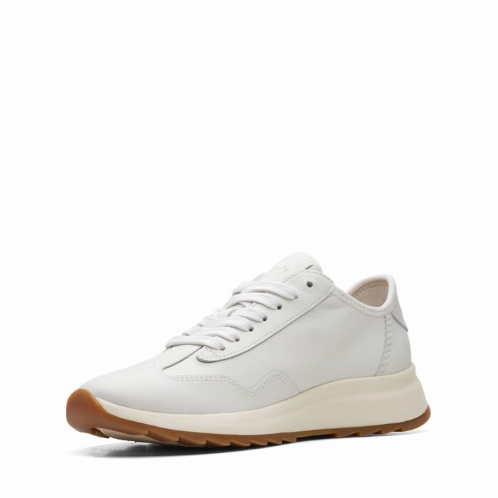 Baskets Clarks Dash Lite Lo Femme Blanche | DETI6VKC