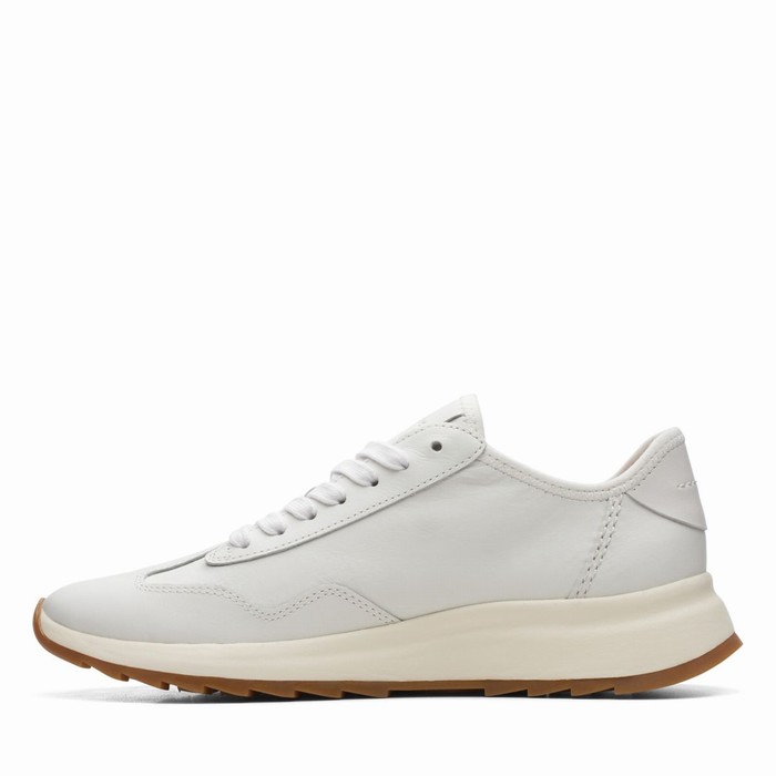 Baskets Clarks Dash Lite Lo Femme Blanche | DETI6VKC