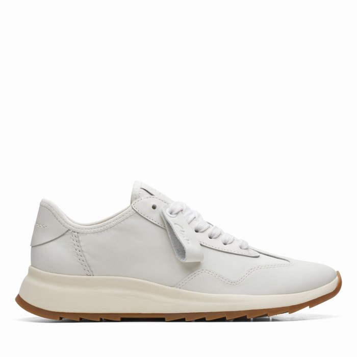 Baskets Clarks Dash Lite Lo Femme Blanche | DETI6VKC