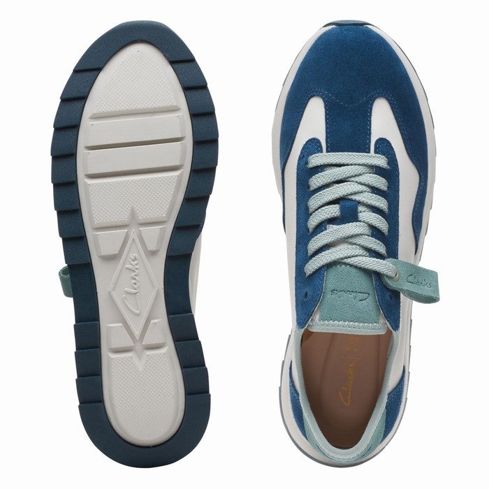 Baskets Clarks Dash Lite Lo Femme Turquoise | 4OK9P51F