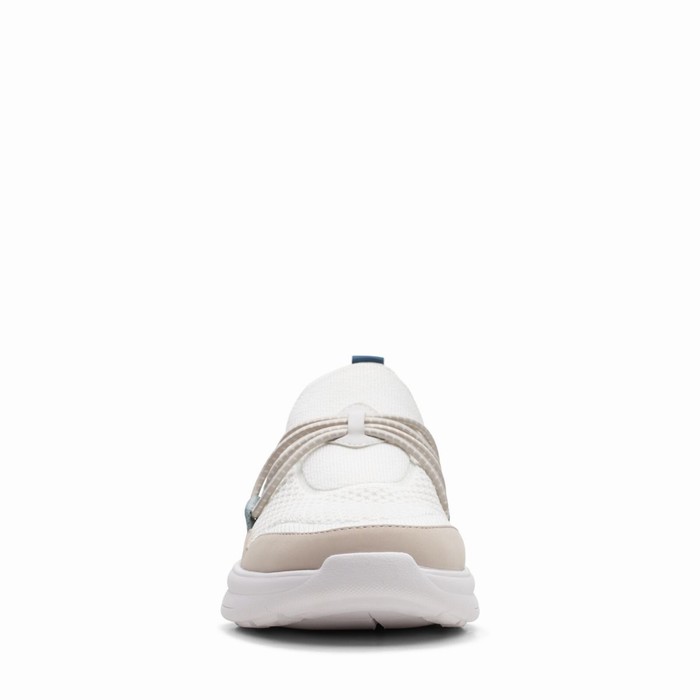 Baskets Clarks Ezera Run Femme Blanche | 81PQUKIS