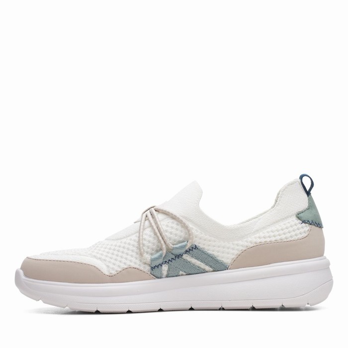 Baskets Clarks Ezera Run Femme Blanche | 81PQUKIS