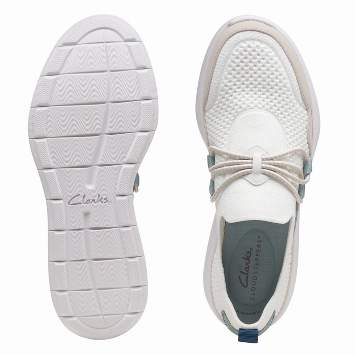 Baskets Clarks Ezera Run Femme Blanche | 81PQUKIS