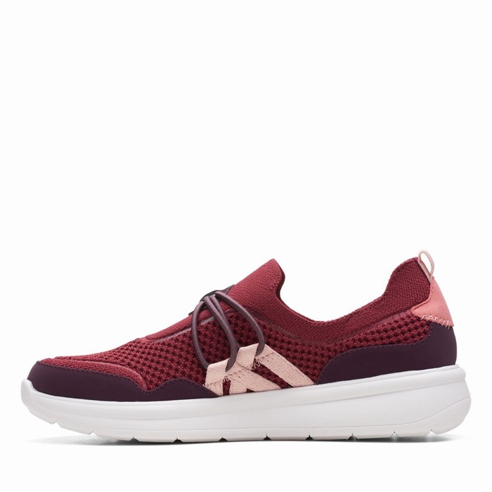 Baskets Clarks Ezera Run Femme Bordeaux | O4V7VPQP