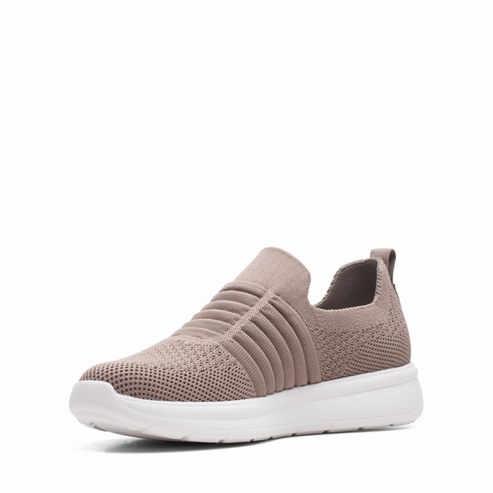 Baskets Clarks Ezera Walk Femme Grise Foncé Marron | LDMLOCSV