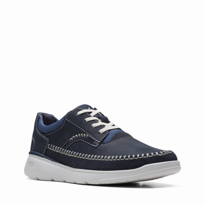 Baskets Clarks Gaskill Dentelle Homme Bleu Marine | VSRDLU1Z