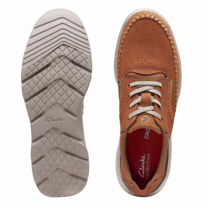 Baskets Clarks Gaskill Dentelle Homme Marron | OVIRSJEN