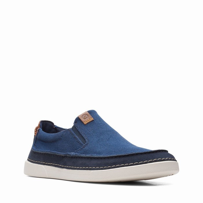 Baskets Clarks Gereld Step Homme Bleu Marine | HAKMVH0Z