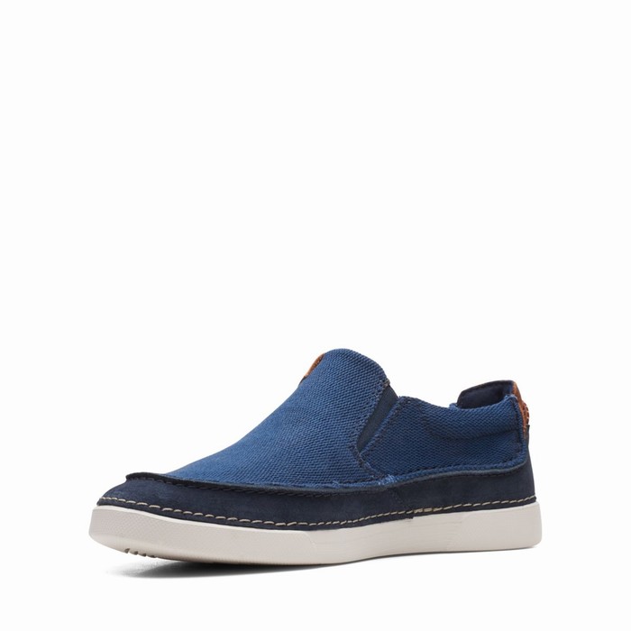 Baskets Clarks Gereld Step Homme Bleu Marine | HAKMVH0Z