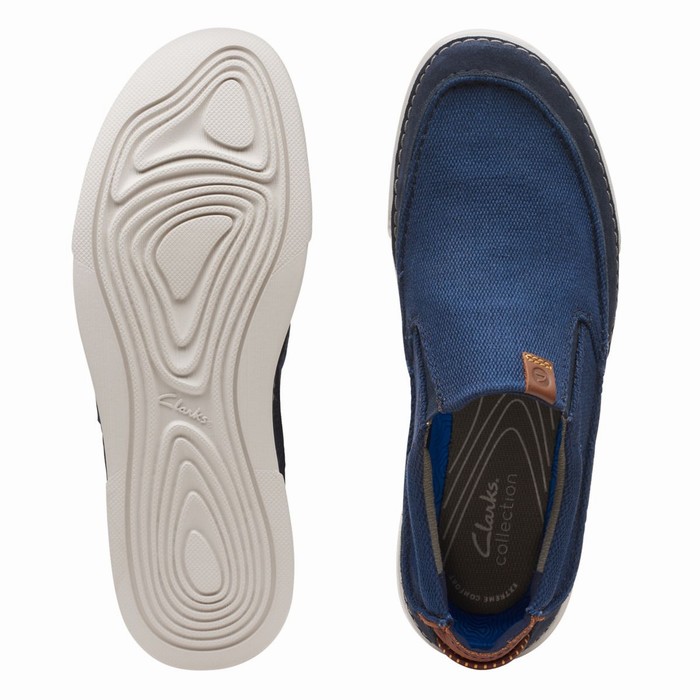 Baskets Clarks Gereld Step Homme Bleu Marine | HAKMVH0Z