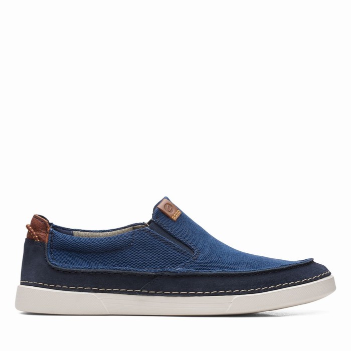 Baskets Clarks Gereld Step Homme Bleu Marine | HAKMVH0Z