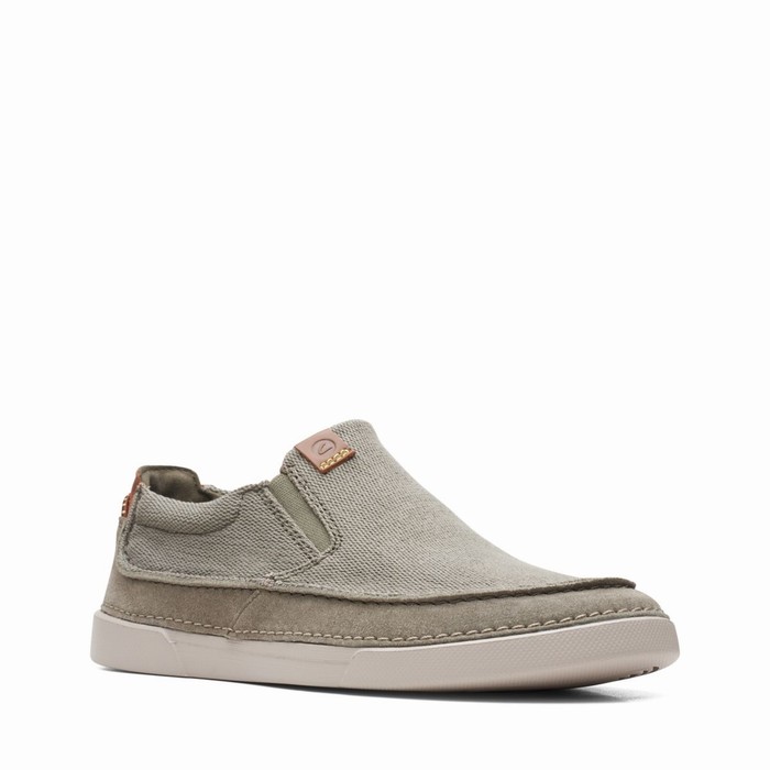 Baskets Clarks Gereld Step Homme Vert Olive | H14EUGRJ