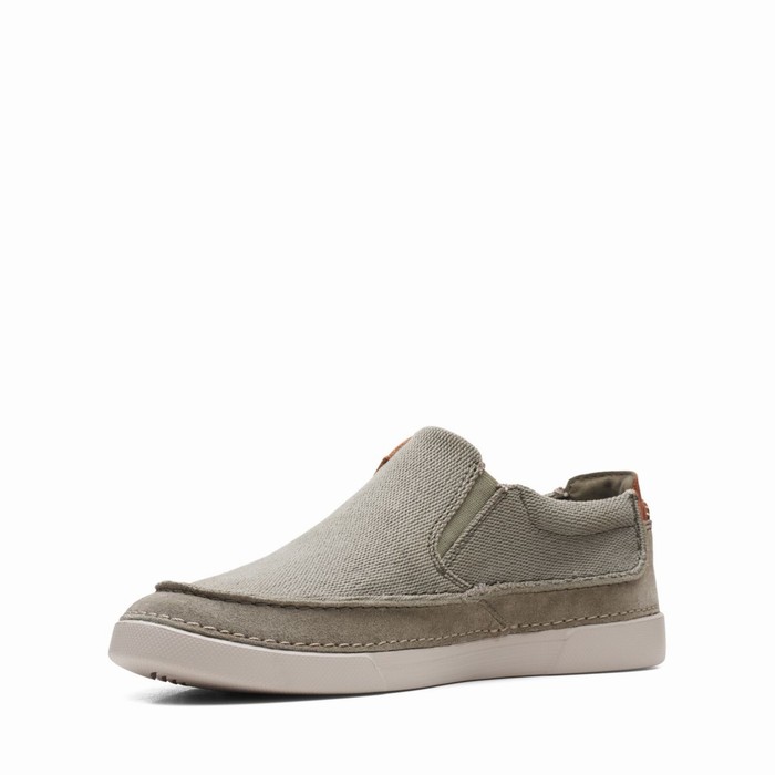 Baskets Clarks Gereld Step Homme Vert Olive | H14EUGRJ