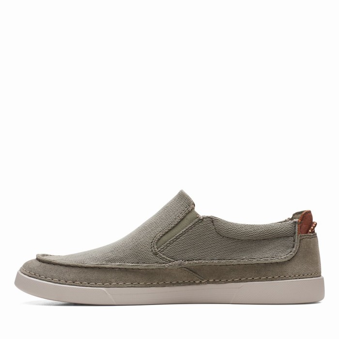 Baskets Clarks Gereld Step Homme Vert Olive | H14EUGRJ