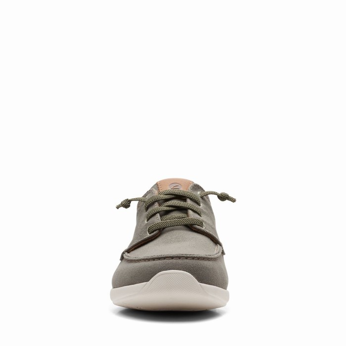 Baskets Clarks Gorwin Dentelle Homme Vert Olive | D9OKIEAB