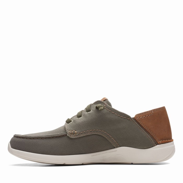 Baskets Clarks Gorwin Dentelle Homme Vert Olive | D9OKIEAB