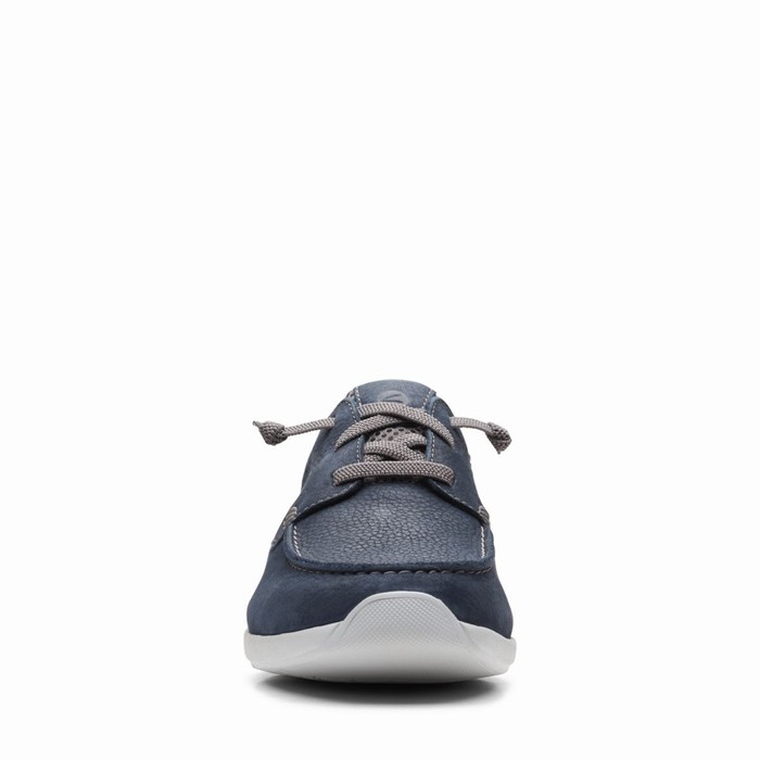 Baskets Clarks Gorwin Moc Homme Bleu Marine | TWHNSVA1