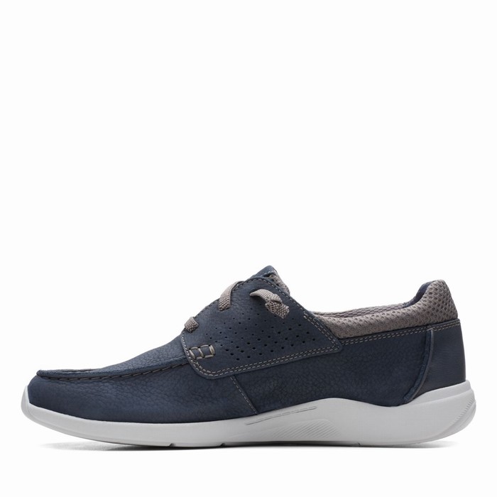 Baskets Clarks Gorwin Moc Homme Bleu Marine | TWHNSVA1