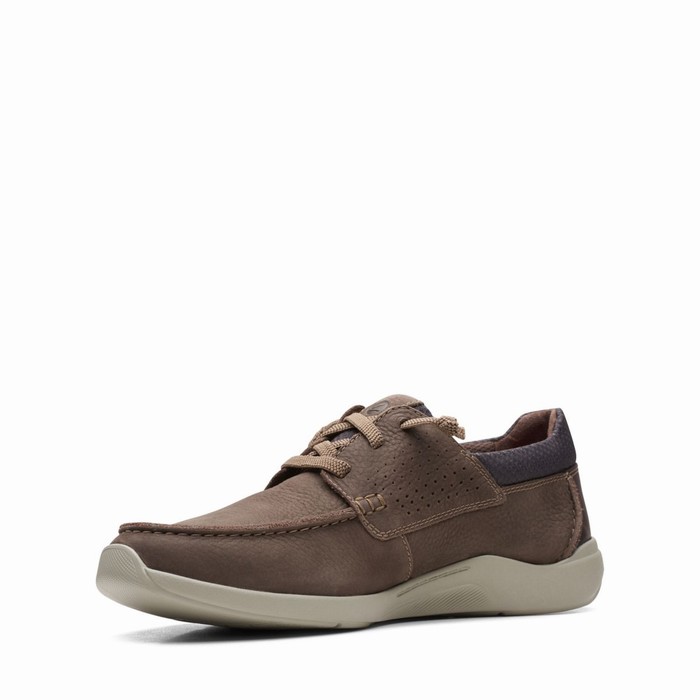 Baskets Clarks Gorwin Moc Homme Marron | TUPHKJOR