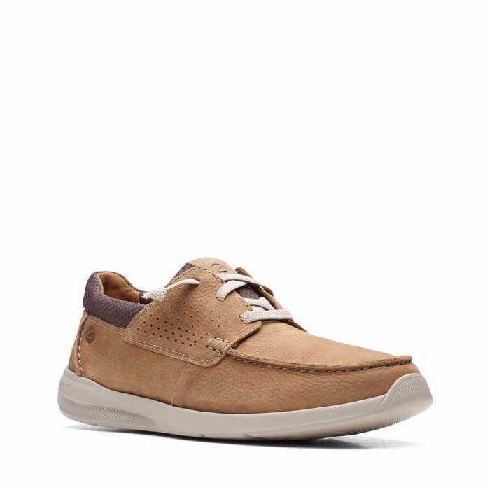 Baskets Clarks Gorwin Moc Homme Marron Foncé | 5WAT6EIL