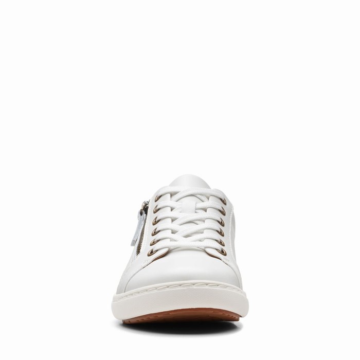 Baskets Clarks Nalle Dentelle Femme Blanche | HR7TGKWY