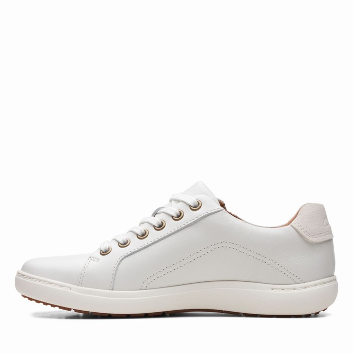 Baskets Clarks Nalle Dentelle Femme Blanche | HR7TGKWY