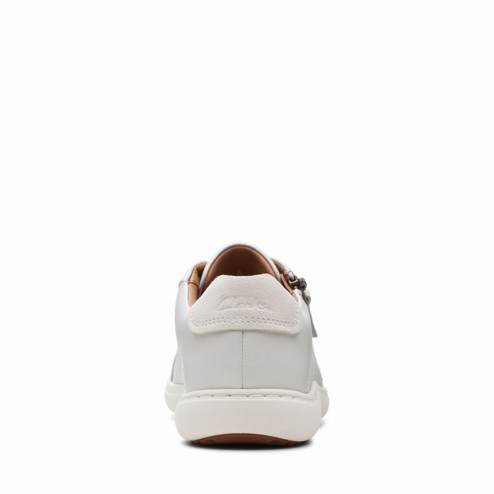 Baskets Clarks Nalle Dentelle Femme Blanche | HR7TGKWY