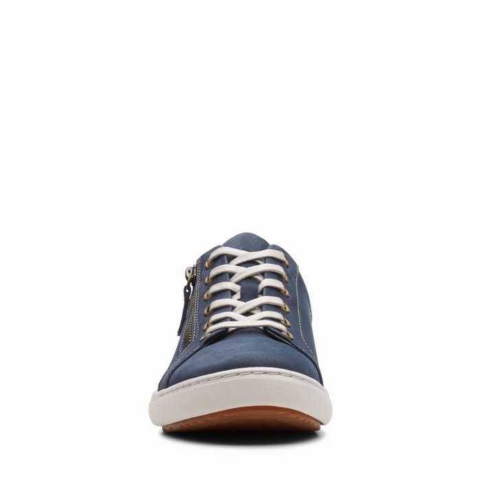 Baskets Clarks Nalle Dentelle Femme Bleu Marine | KV2DPKRH