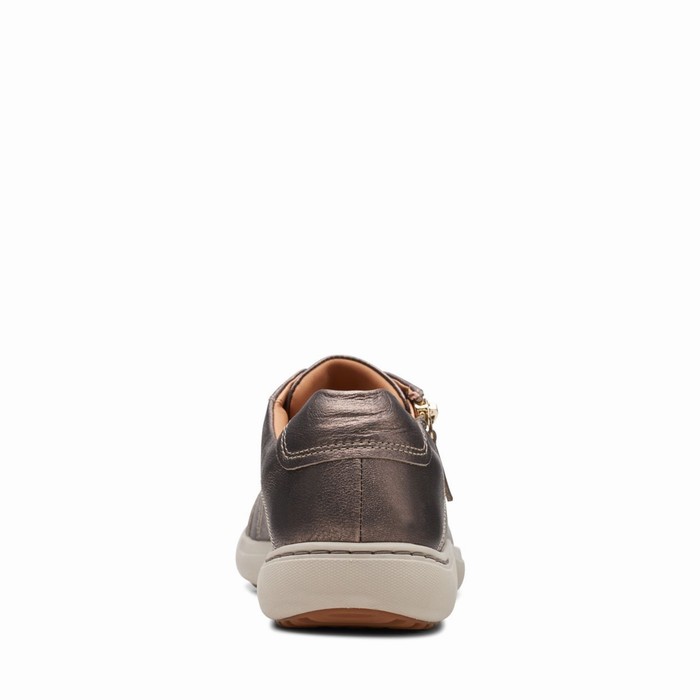 Baskets Clarks Nalle Dentelle Femme Marron Metal | V1VW460C