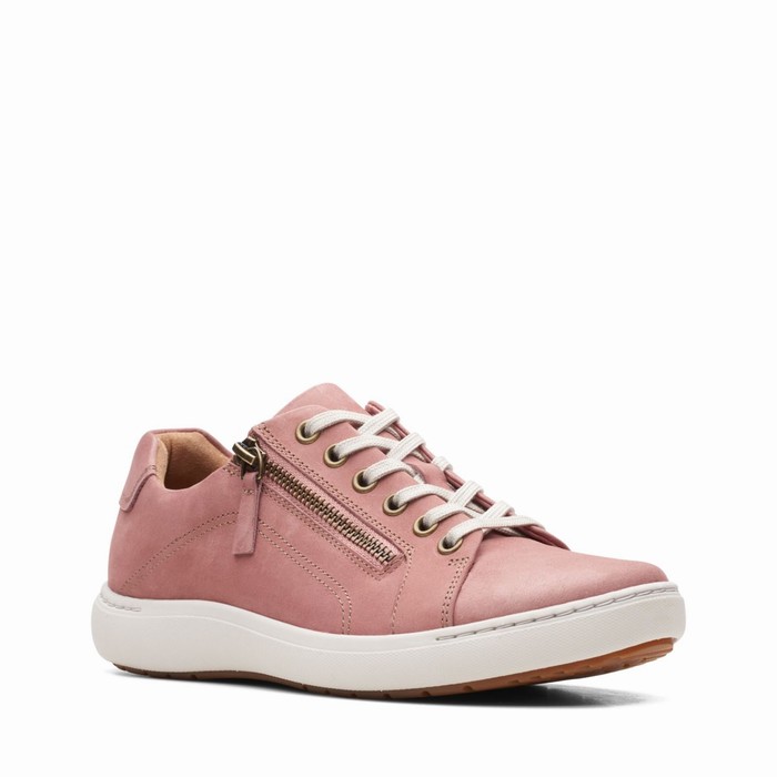 Baskets Clarks Nalle Dentelle Femme Rose | 53SRBGVV