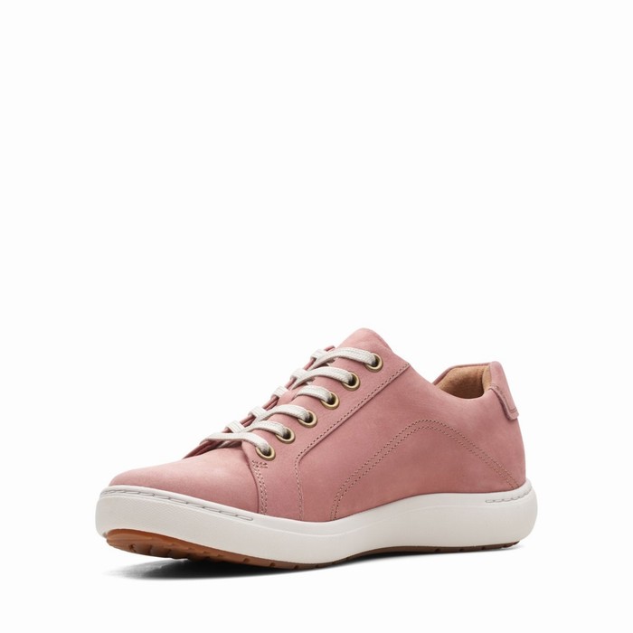 Baskets Clarks Nalle Dentelle Femme Rose | 53SRBGVV