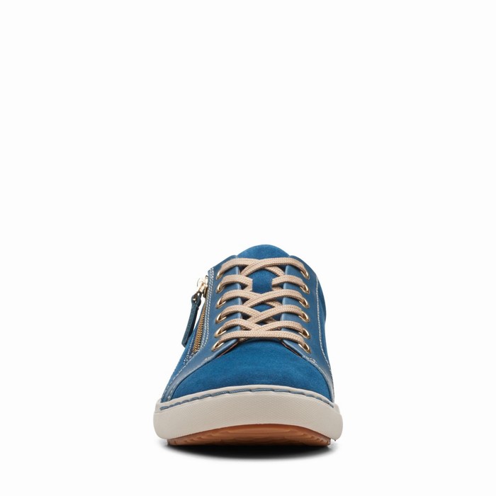 Baskets Clarks Nalle Dentelle Femme Turquoise | HWIXLMUP