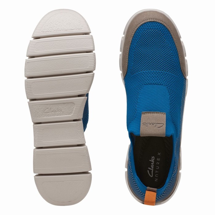 Baskets Clarks Nature X Ease Homme Bleu | OW2KVDSM