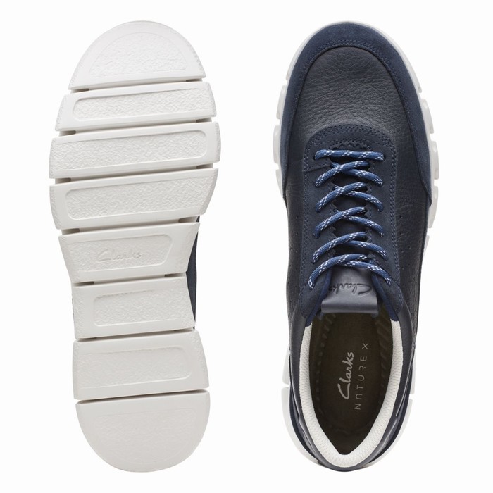 Baskets Clarks Nature X One Homme Bleu Marine | 1ZVDKPWK