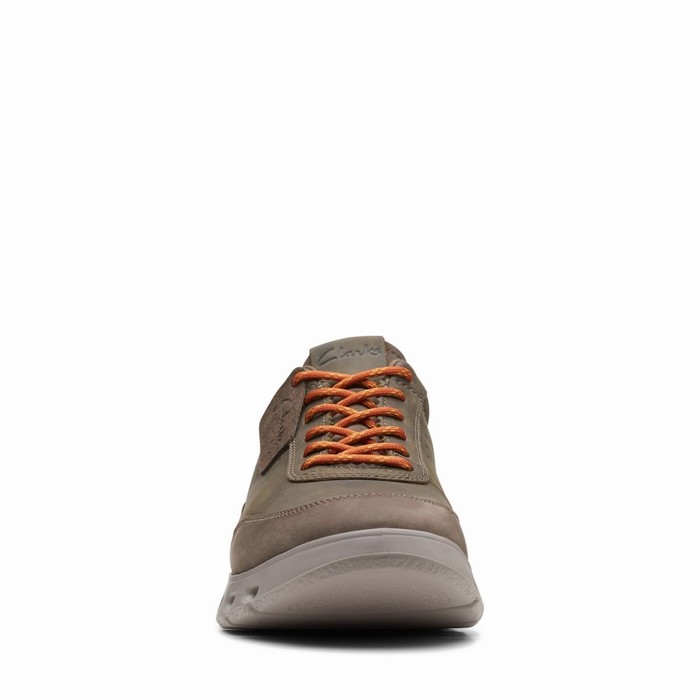 Baskets Clarks Nature X One Homme Vert Olive Foncé | WICOYQ0P