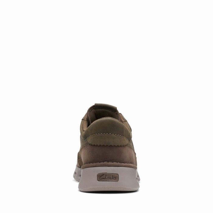 Baskets Clarks Nature X One Homme Vert Olive Foncé | WICOYQ0P