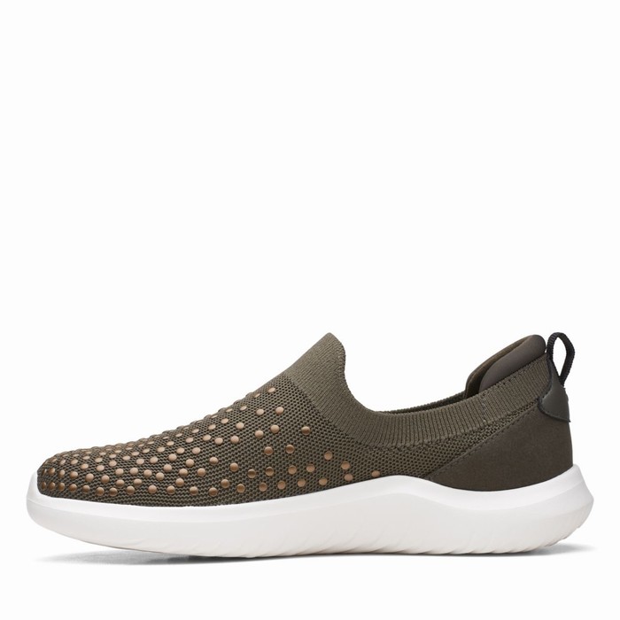 Baskets Clarks Nova Grove Femme Vert Olive Foncé | HXW6RDSI