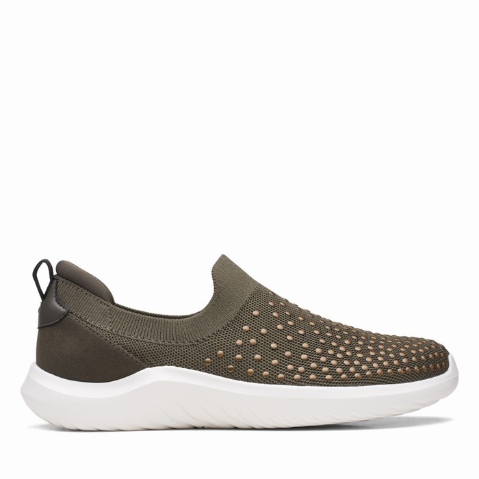 Baskets Clarks Nova Grove Femme Vert Olive Foncé | HXW6RDSI