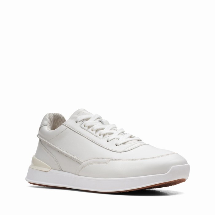 Baskets Clarks RaceLite Dentelle Homme Blanche | RO1R05YY