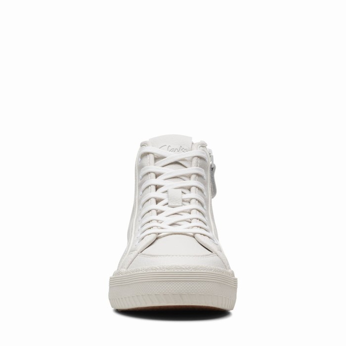 Baskets Clarks Roxby Hi Femme Blanche | NWHHIJLO