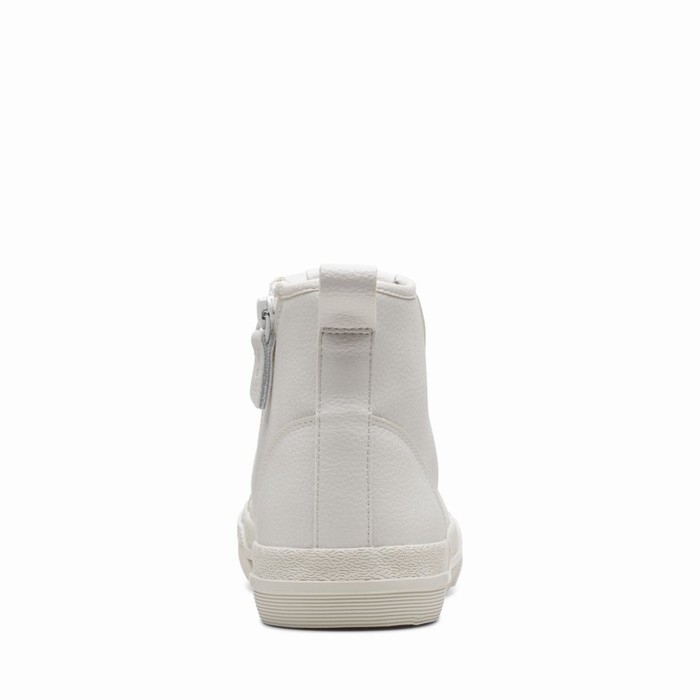 Baskets Clarks Roxby Hi Femme Blanche | NWHHIJLO