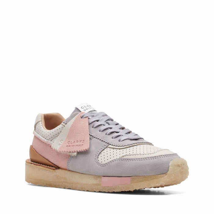 Baskets Clarks Tor Run Femme Rose Clair Multicolore | ZC0DIP8K